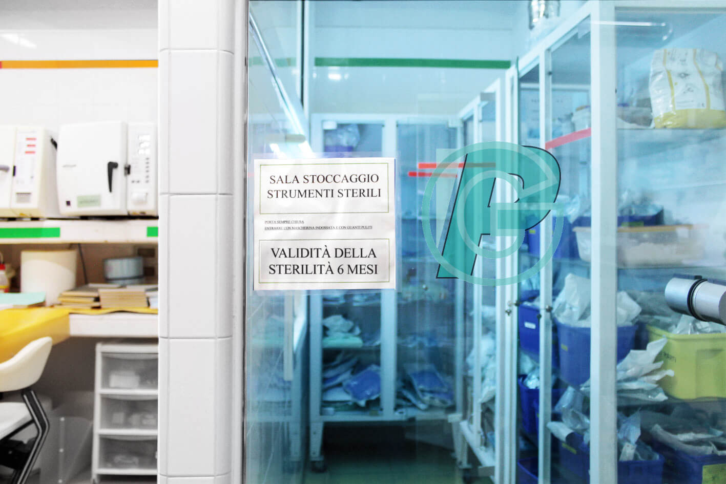 Sala stoccaggio degli strumenti sterili
